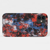 Coque Abstrait Red & Blue iPhone 11 (Dos (Horizontal))