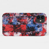 Coque Abstrait Red & Blue iPhone 11 (Dos (Horizontal))