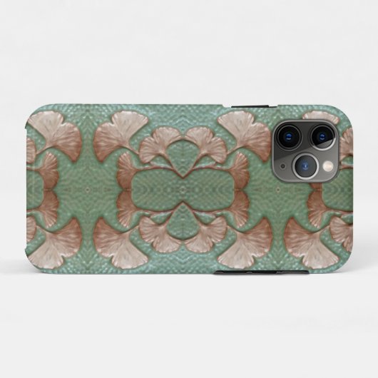 Coque Apple iPhone 11Pro avec feuilles Gingko (Dos (Horizontal))