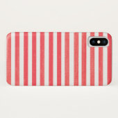 Coque Apple iPhone X Red and White Stripe (Dos (Horizontal))