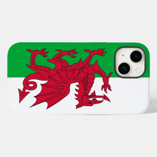 Coque Apple patriotique-Mate, Pays de Galles drape (Verso (horizontal))