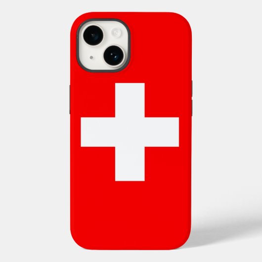 Coque Apple patriotique-Mate, Suisse drapeau Coque (Verso)
