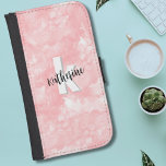 Coque Avec Portefeuille Pour Galaxy S4 Aquarelle rose tendance Monogramme initial<br><div class="desc">Un fond d'aquarelle rose pâle et doux fournit la toile pour un boîtier monogramme mignon et contemporain, avec initiales et nom. La palette de couleurs noir et blanc du monogramme, composée de polices modernes propres mélangées à une police de script, dégage un charme simple mais amusant. Que vous souhaitiez utiliser...</div>