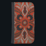 Coque Avec Portefeuille Pour Galaxy S4 Cinabre Suzani II<br><div class="desc">Décor à la maison</div>