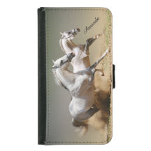 Course Le Vent Chevaux et Monogramme Nom - Galaxy
