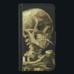 Coque Avec Portefeuille Pour Galaxy S5 Crâne de Van Gogh | avec la cigarette brûlante |<br><div class="desc">Le "crâne d'un squelette avec la cigarette brûlante" a été accompli par Vincent van Gogh en 1886</div>