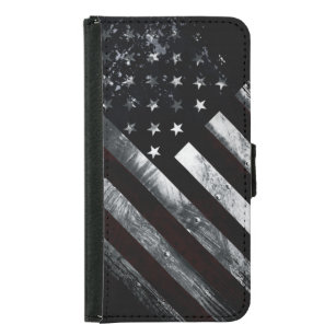 Coque Avec Portefeuille Pour Galaxy S5 Drapeau industriel américain patriotique