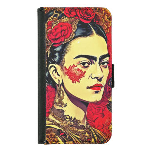 Coque Avec Portefeuille Pour Galaxy S5 Élégance Inkpunk : Frida Kahlo