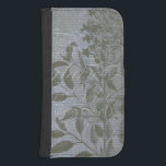 Coque Avec Portefeuille Pour Galaxy S4 Fleur de Bleu I<br><div class="desc">Floral</div>
