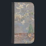 Coque Avec Portefeuille Pour Galaxy S4 Fleurs blanches sur Arrière - plan de papier journ<br><div class="desc">L'arrière - plan du journal et l'arrière - plan profondément coloré cachent presque les fleurs blanches qui sont au centre de ce tableau de Jennifer Goldberger. Une impression très unique et engageante,  elle pourrait faire un beau cadeau à quelqu'un qui aime l'art avant-gardiste!</div>