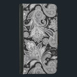 Coque Avec Portefeuille Pour Galaxy S5 Floral noir et blanc Vintage Motif Paisley<br><div class="desc">Motif paisley vintage floral noir et blanc.</div>