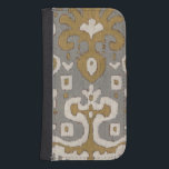 Coque Avec Portefeuille Pour Galaxy S4 Ikat ocre I<br><div class="desc">Motifs</div>