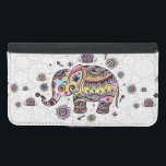 Coque Avec Portefeuille Pour Galaxy S5 Illustration d'éléphant floral coloré<br><div class="desc">Jolie illustration d'éléphant à fleurs rétro coloré tenant une fleur. Si vous avez besoin d'aide pour customiser un de mes designs,  contactez le concepteur ArtOnWear. Mise en forme de texte gratuite avec aide en direct disponible sur demande.</div>