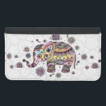 Coque Avec Portefeuille Pour Galaxy S5 Illustration d'éléphant floral coloré<br><div class="desc">Jolie illustration d'éléphant à fleurs rétro coloré tenant une fleur. Si vous avez besoin d'aide pour customiser un de mes designs,  contactez le concepteur ArtOnWear. Mise en forme de texte gratuite avec aide en direct disponible sur demande.</div>