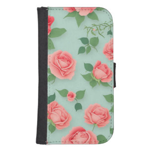 Coque Avec Portefeuille Pour Galaxy S4 Laissez nos motifs roses vous enchanter