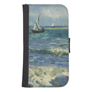 Coque Avec Portefeuille Pour Galaxy S4 Les mers aux Saintes-Maries par Vincent van Gogh