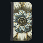 Coque Avec Portefeuille Pour Galaxy S4 Médaillon floral orné sur Arrière - plan bleu clai<br><div class="desc">Un arrière - plan bleu clair sert d'accent à ce tableau orné de médaillons floraux de Vision Studio. Des couches de feuilles multiplient la beauté de la fleur,  lui donnant une qualité très nature. Achetez-le aujourd'hui et laissez-le fleurir dans votre maison!</div>