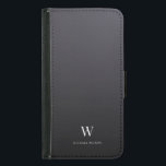 Coque Avec Portefeuille Pour Galaxy S5 Monogramme moderne Cool minimaliste professionnel<br><div class="desc">Porte-monnaie moderne et professionnel avec monogramme et typographie minimaliste tendance sur un dégradé gris de luxe.</div>