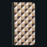 Coque Avec Portefeuille Pour Galaxy S5 motif géométrique Brown<br><div class="desc">motif géométrique Brown</div>