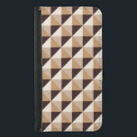 Coque Avec Portefeuille Pour Galaxy S5 motif géométrique Brown<br><div class="desc">motif géométrique Brown</div>