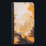 Coque Avec Portefeuille Pour Galaxy S5 Nature<br><div class="desc">Cette peinture abstraite vibrante capte l'essence de la nature en mouvement, mêlant des nuances riches d'orange brûlé, de brun profond et de jaune doré dans une composition fluide et tourbillonnante. La pièce évoque le sentiment de feuilles tombées prises dans une brise chaude, avec des lignes noires délicates ressemblant à des...</div>