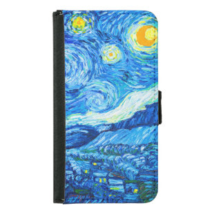 Coque Avec Portefeuille Pour Galaxy S5 Nuit Van Gogh Starry