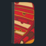 Coque Avec Portefeuille Pour Galaxy S4 Panneaux oranges abstraits<br><div class="desc">Un rêve surréaliste,  ces panneaux oranges abstraits brillamment colorés ressemblent à la cire fondue traversant une toile. Une création de Jennifer Goldberger,  ce travail est extraordinaire dans son utilisation imaginative de couleur et des lignes. Ordre vôtre aujourd'hui !</div>
