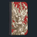 Coque Avec Portefeuille Pour Galaxy S4 Petit corail en rouge<br><div class="desc">Allez sous l'eau pour explorer la mer avec toutes ces différentes créatures marines. Cet art marin vintage,  qui associe un arrière - plan rouge et un corail bronzé élégant,  est un complément parfait pour tous les amateurs d'anémones de mer. Obtenez votre impression artistique dès aujourd'hui sur votre produit.</div>