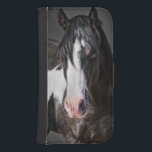 Coque Avec Portefeuille Pour Galaxy S4 Portrait de cheval II<br><div class="desc">Animaux</div>