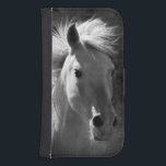 Coque Avec Portefeuille Pour Galaxy S4 Portrait de cheval V<br><div class="desc">Animaux</div>
