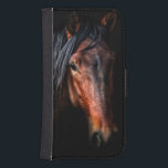 Coque Avec Portefeuille Pour Galaxy S4 Portrait VII de cheval<br><div class="desc">Animaux</div>
