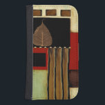 Coque Avec Portefeuille Pour Galaxy S4 Tableau à panneaux multicolores avec feuille Brown<br><div class="desc">Ce tableau multicolore de Jennifer Goldberger présente une feuille brune simple. La palette de couleurs automnale correspond bien à la feuille simple. Si vous aimez l'automne,  le feuille,  ou juste un grand art,  c'est l'impression pour vous. Commandez dès aujourd'hui !</div>