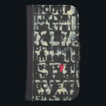 Coque Avec Portefeuille Pour Galaxy S4 Tableau alphabétique de Norman Wyatt<br><div class="desc">Si vous aimez passer des examens de vision,  ce tableau est pour vous ! La lettre de l'alphabet anglais s'impose l'une sur l'autre,  les obscurcissant presque dans ce tableau de Norman Wyatt. La lettre Y se distingue grâce à sa coloration rose.</div>