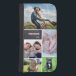 Coque Avec Portefeuille Pour Galaxy S4 Tableau #blessed par collage personnalisé de photo<br><div class="desc">Protégez votre téléphone et choisissez vos photos plus aimées pour couvrir ce cas de téléphone de portefeuille. Customisez facilement les images,  le texte,  et les initiales.</div>