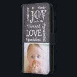 Coque Avec Portefeuille Pour Galaxy S5 Tableau noir Etching Word collage simple photo<br><div class="desc">Améliorez l'apparence de votre Samsung Galaxy S5 avec notre unique Chalkboard Etching Word Collage Porte-Maillot photo unique boîtier. Ce coque exquis mêle le charme nostalgique d'un tableau de bord à l'attrait moderne d'un collage de mots. Le voyage commence par le mot "béni", et se déroule en spirale dans un délicieux...</div>