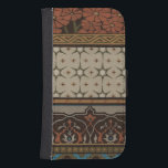 Coque Avec Portefeuille Pour Galaxy S4 Textile d'origine avec Motifs décoratifs<br><div class="desc">Impression d'un tissu d'héritage décoratif par Juin Erica Vess. Présente des motifs floraux sur un arrière - plan bronzé. Si vous aimez les tons de terre et les fleurs,  c'est l'achat pour vous!</div>