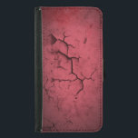 Coque Avec Portefeuille Pour Galaxy S5 Texture Abstraite Argile rouge mur fissuré<br><div class="desc">Un design abstrait. Texture couleur argile rouge qui ressemble à un vieux mur patiné avec de nombreuses fissures le long de sa surface.</div>