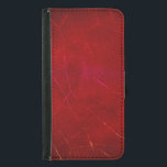 Coque Avec Portefeuille Pour Galaxy S5 Texture Abstraite rouge-sang avec traits<br><div class="desc">A blood red background with a mottled texture. Pink and orange scratches and marks cover the wall of this abstract design.</div>
