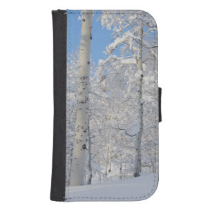 Coque Avec Portefeuille Pour Galaxy S4 Tremblements couverts de neige, crête de désolatio