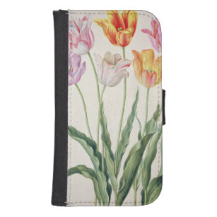 Coque Avec Portefeuille Pour Galaxy S4 Tulipes, du "Florilegium de Nassau" (la semaine