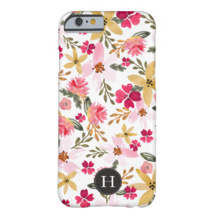 Coque Barely There iPhone 6 Aquarelle rose Floral