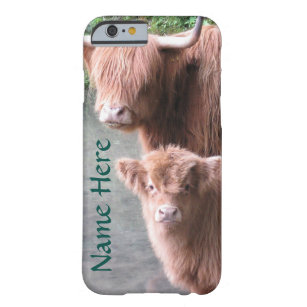 Coque Barely There iPhone 6 Bétail, vache et veau des montagnes écossais