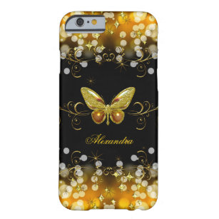 Coque Barely There iPhone 6 Bouteille noire en or exotique