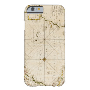 Coque Barely There iPhone 6 Carte antique du monde