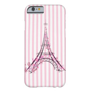 Coque Barely There iPhone 6 Coeurs et papillons roses Paris Tour Eiffel