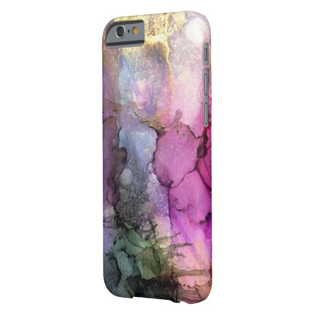 Coque Barely There iPhone 6 Galaxie - art abstrait d'encre (Dos gauche)