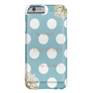 Coque Barely There iPhone 6 Message Motif-Motivationnel Pois mignon