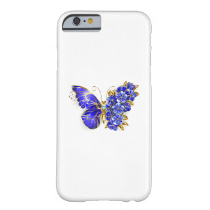 Coque Barely There iPhone 6 Papillon saphir à fleurs