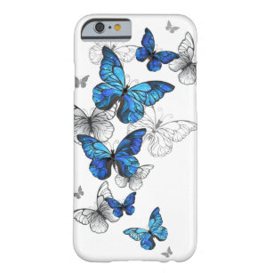 Coque Barely There iPhone 6 Papillons volants bleus Morpho