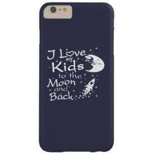 Coque Barely There iPhone 6 Plus J'aime mes enfants à la lune et au dos
